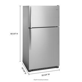 33" Wide Top Freezer Refrigerator - 20 Cubic Feet - Fingerprint Resistant Stainless Steel