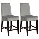 Stanton - Upholstered Counter Chairs (Set of 2) - Gray And Black