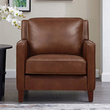 Ashby - Leather Chair - Pecan