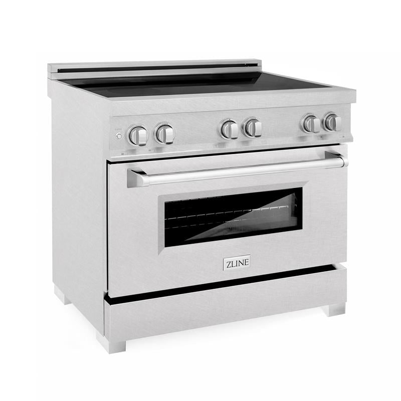 ZLINE 36" 4.6 cu. ft. Induction Range in DuraSnow with a 4 Element Stove and Electric Oven (RAINDS-36) [Color: DuraSnow] - (RAINDSSN36)