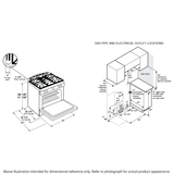 GE(R) 30" Slide-In Front-Control Convection Gas Range with No Preheat Air Fry - (JGS760FPDS)