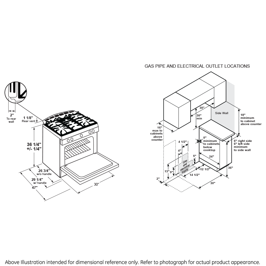 GE(R) 30" Slide-In Front-Control Convection Gas Range with No Preheat Air Fry - (JGS760DPWW)