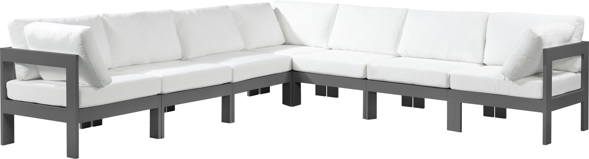 Nizuc - Outdoor Patio Modular Sectional 7 Piece - White