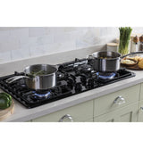 GE(R) 36" Built-In Gas Cooktop with Dishwasher-Safe Grates - (JGP3036DLBB)