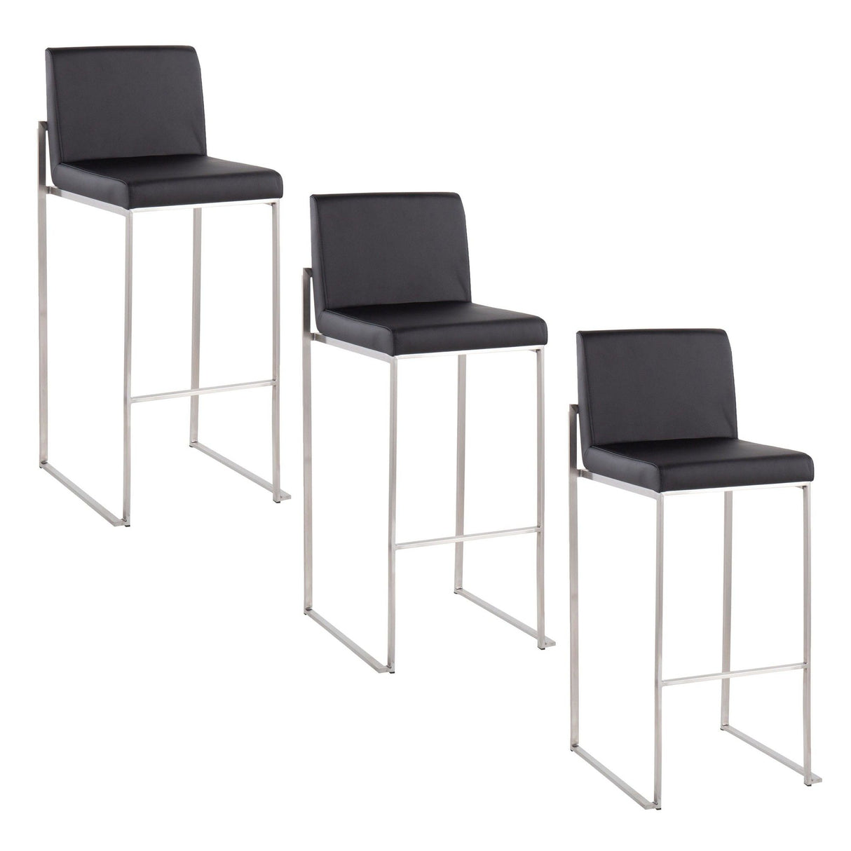 Fuji - High Back Upholstered Barstool Set