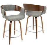 Elisa - Mid Century Modern Counter Stool (Set of 2)