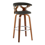 Gardenia - 30" Fixed-Height Barstool (Set of 2) - Walnut Base