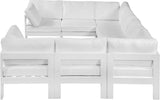 Nizuc - Outdoor Patio Modular Sectional 8 Piece - White - Metal