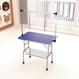 Large Size Grooming Table For Pet Dog And Cat With Adjustable Arm And Clamps Large Heavy Duty Animal Grooming Table - Blue