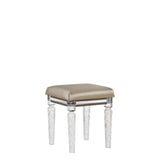 Skylar - Vanity Stool - PU & Dark Champagne