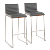 Mason Mara - Contemporary Fixed Height Barstool (Set of 2)