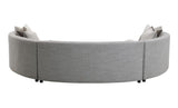 Ivria - Boucle Sectional Sofa With 9 Pillows - Gray