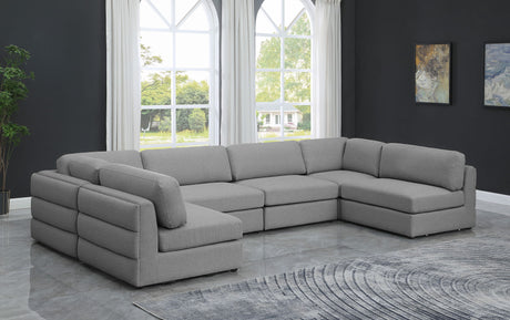 Beckham - Modular Sectional 6 Piece - Gray - Fabric