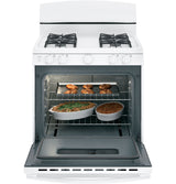 GE(R) 30" Free-Standing Front Control Gas Range - (JGBS10DEMWW)