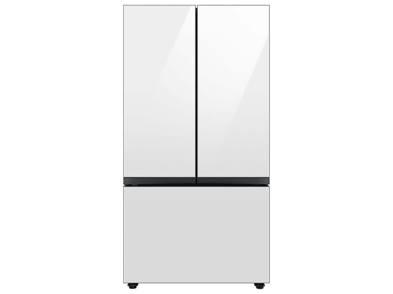 Bespoke 3-Door French Door Refrigerator (24 cu. ft.) with AutoFill Water Pitcher in White Glass - (RF24BB620012AA)