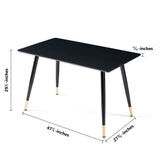 Modern Kitchen Dining MDF Table For Smart Home - Antique Black