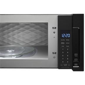 1.1 Cubic Feet Low Profile Microwave Hood Combination - Black - Metal