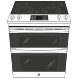 GE(R) 30" Slide-In Electric Convection Double Oven Range - (JSS86SPSS)