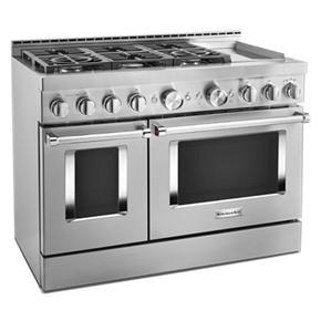 KitchenAid 48'' Smart Commercial-Style Gas Range With Griddle