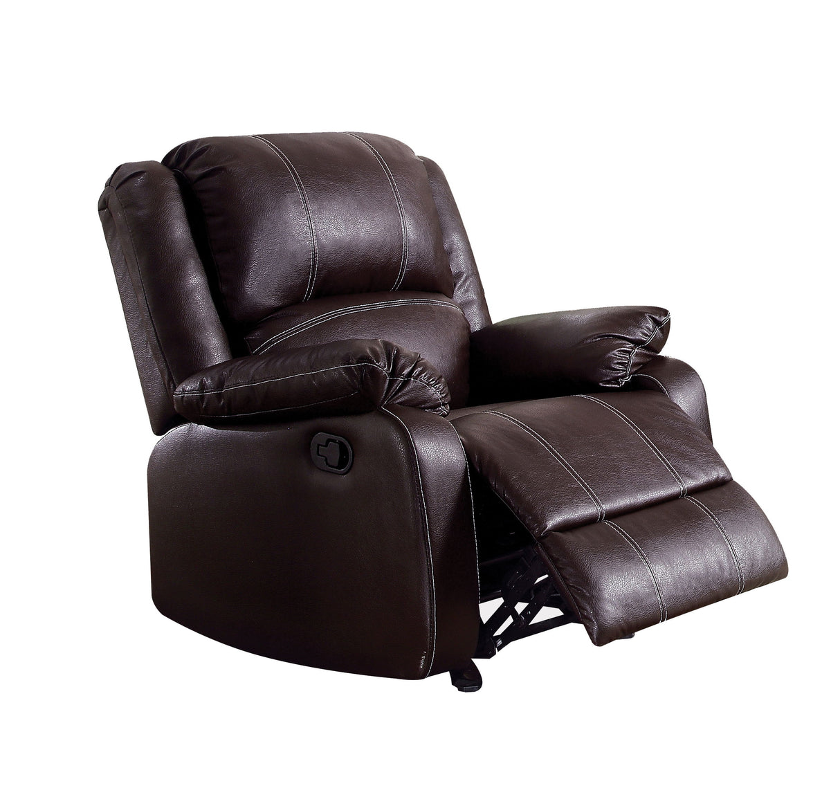 Zuriel - Synthetic Leather Motion Rocker Recliner - Brown