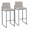 Fuji - High Back Barstool - Black Steel Legs