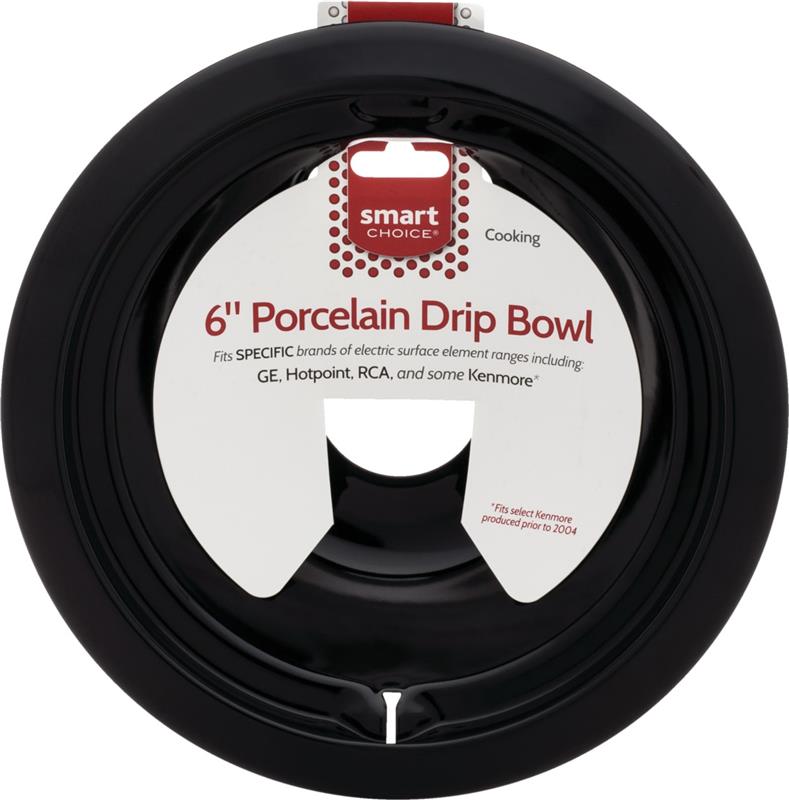 6" Black Porcelain Drip Bowl, Fits Specific - (ML304430996)