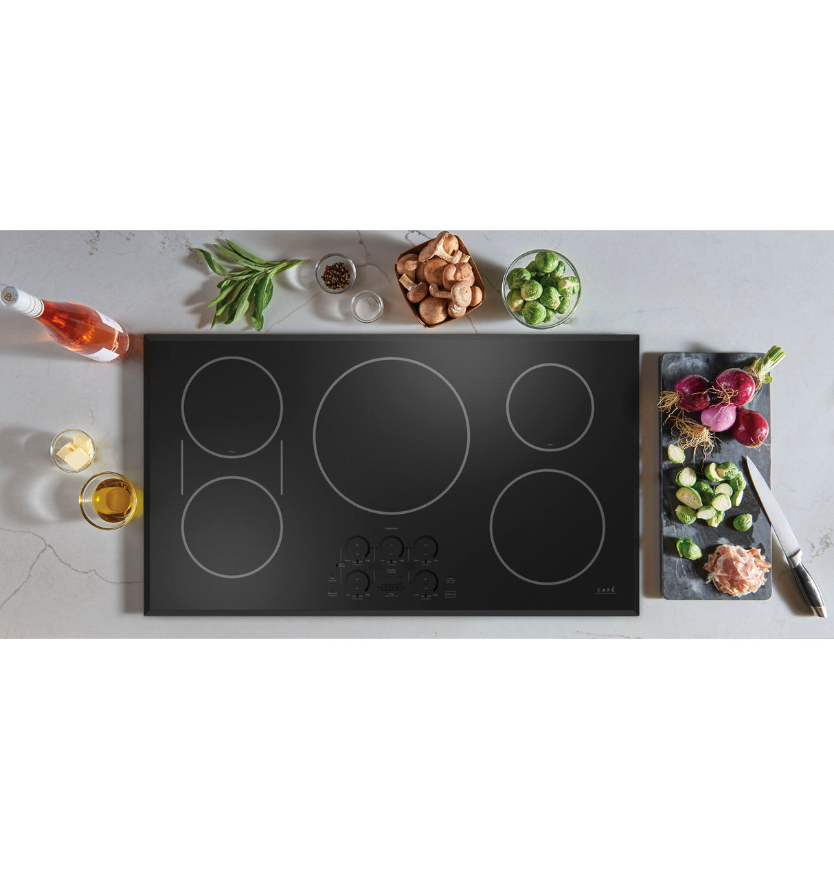 Caf(eback)(TM) Series 36" Built-In Touch Control Induction Cooktop - (CHP90361TBB)