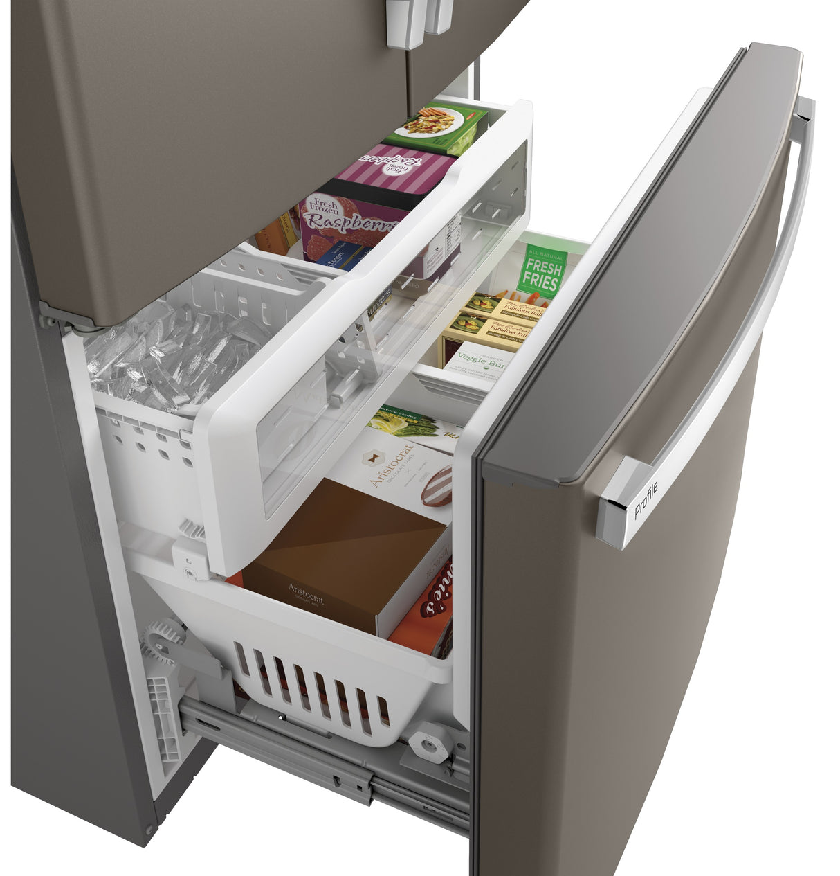 GE Profile(TM) Series ENERGY STAR(R) 23.1 Cu. Ft. Counter-Depth French-Door Refrigerator - (PWE23KMKES)