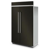 30 Cubic Feet 48" Built-In Side-By-Side Refrigerator With Printshield Finish - Black