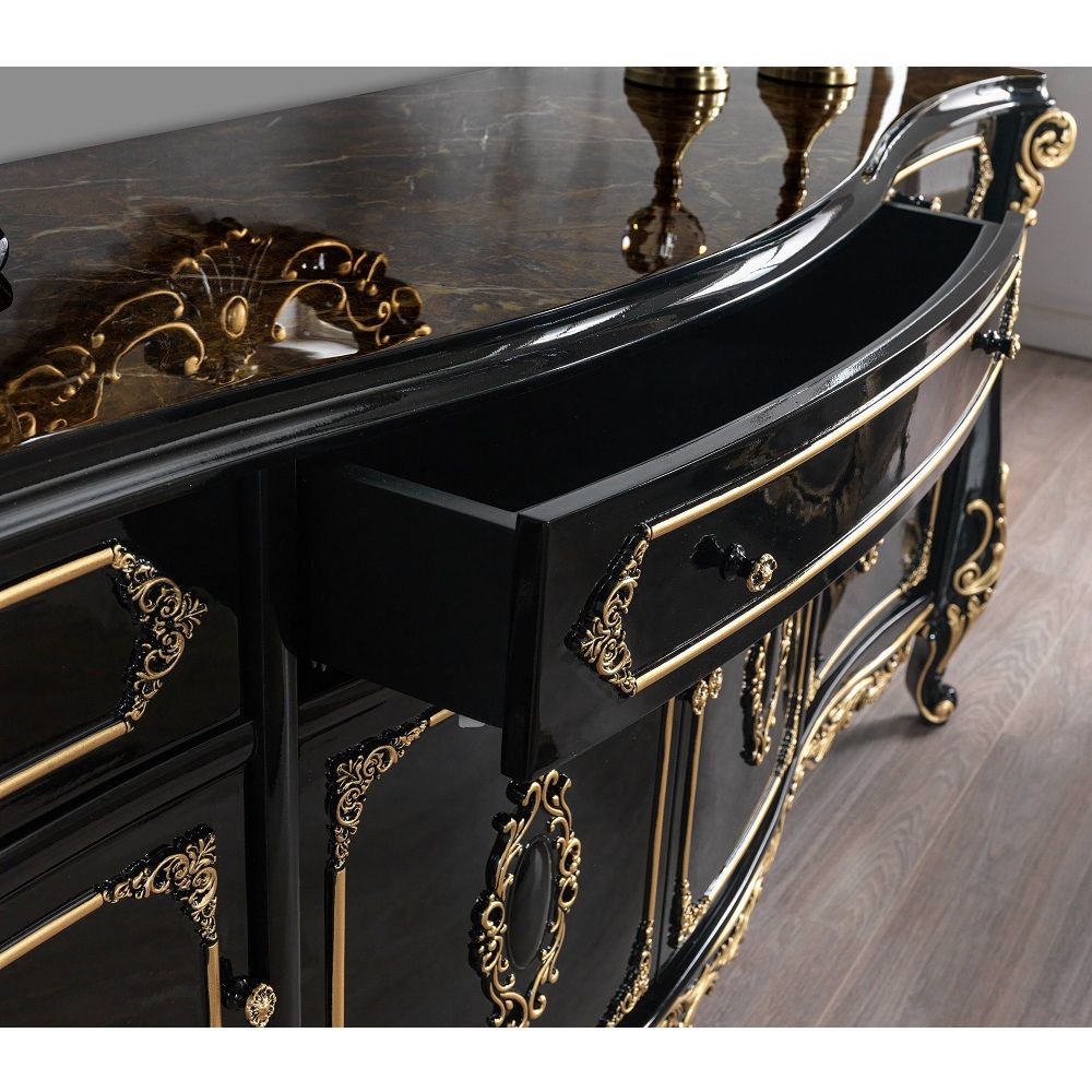 Betria - Console Cabinet - Gold & Black