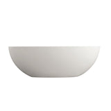 65.2" Freestanding Solid Surface Soaking Bathtub For Bathroom - Matte White