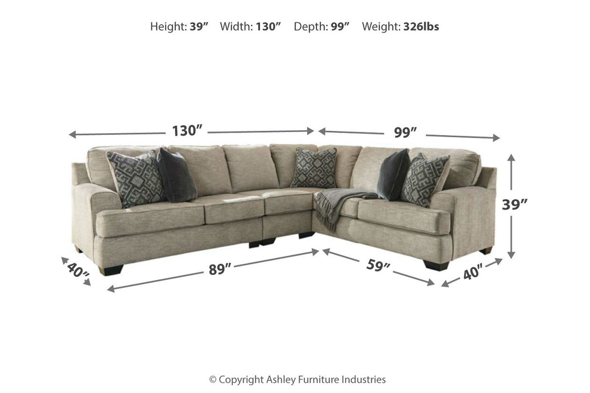 Bovarian 3-piece Sectional With Ottoman - (56103U2)