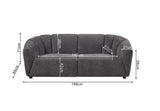 Living Room Sofa 3 Seater With Luxury Boucle