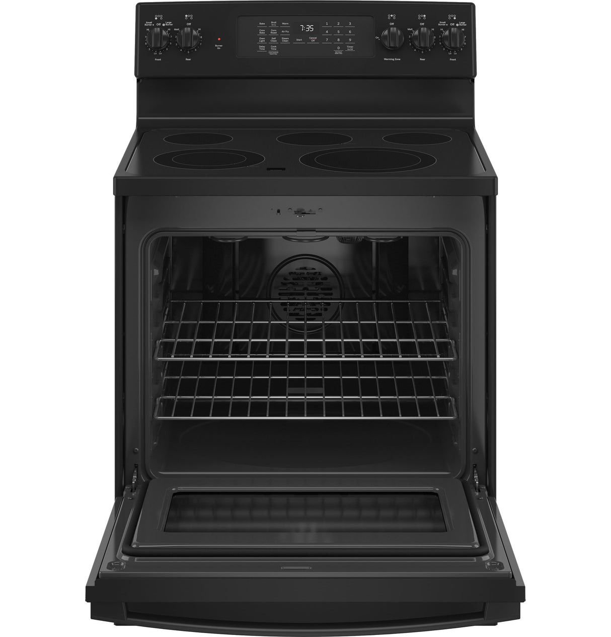 GE(R) 30" Free-Standing Electric Convection Range with No Preheat Air Fry - (JB735DPBB)