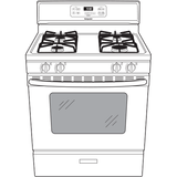 Hotpoint(R) 30" Free-Standing Standard Clean Gas Range - (RGBS400DMWW)