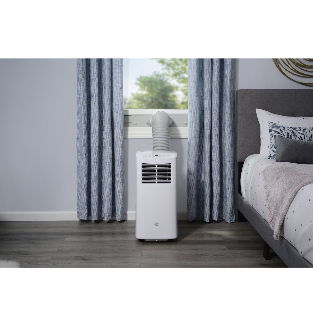 GE(R) 5,100 BTU Portable Air Conditioner with Dehumidifier and Remote, White - (APFD05JASW)