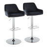 Daniella - Contemporary Adjustable Barstool With Swivel With Rounded Rectangle Footrest (Set of 2)