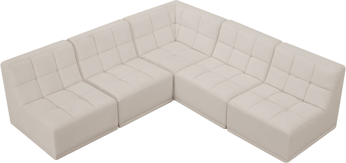 Relax - Modular Sectional 5 Piece - Cream