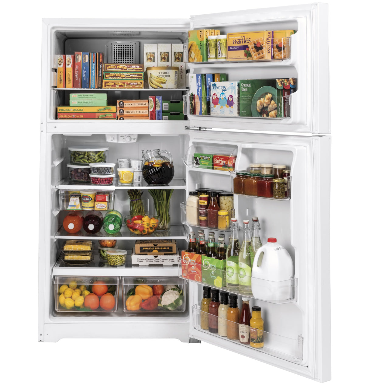 GE(R) ENERGY STAR(R) 21.9 Cu. Ft. Top-Freezer Refrigerator - (GTE22JTNRWW)