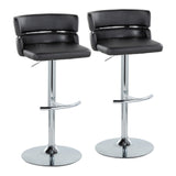 Cinch - Adjustable Barstool (Set of 2) - Silver Base