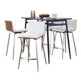 Marcel Mason - 5 Piece Swivel Contemporary Design Counter Height Dining Set