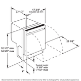 GE Profile(TM) ENERGY STAR(R) 18" ADA Compliant Stainless Steel Interior Dishwasher with Sanitize Cycle - (PDT145SGLBB)