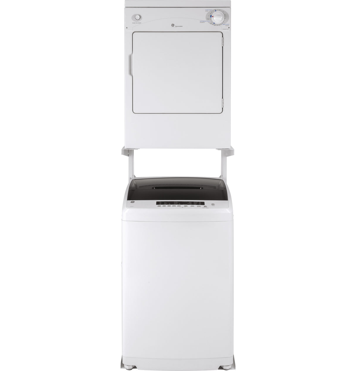 GE(R) Space-Saving 2.8 cu. ft. Capacity Stationary Washer with Stainless Steel Basket - (GNW128SSMWW)