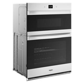 57 Total Cubic Feet Combo Wall Oven With Air Fry When Connected - White