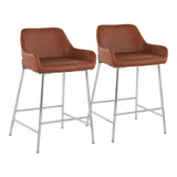 Daniella - Contemporary Fixed Height Counter Stool (Set of 2)