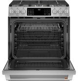 Caf(eback)(TM) 30" Smart Slide-In, Front-Control, Dual-Fuel Range with Warming Drawer - (C2S900P2MS1)