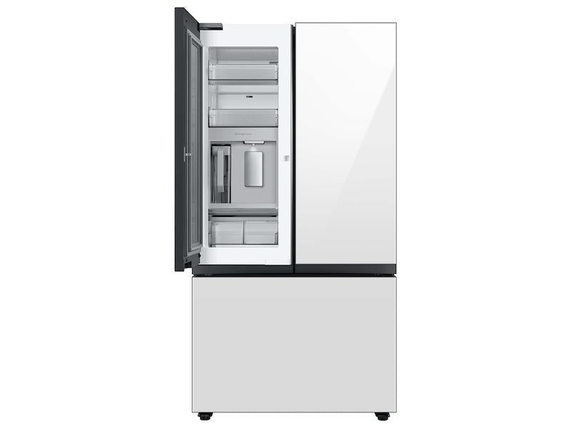 Bespoke 3-Door French Door Refrigerator (30 cu. ft.) with Beverage Center(TM) in White Glass - (RF30BB660012AA)