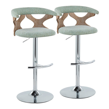 Gardenia - Adjustable Barstool (Set of 2) - Chrome Base