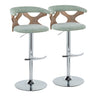 Gardenia - Adjustable Barstool (Set of 2) - Chrome Base