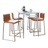 Marcel Mara - 5 Piece Dining Set Upholsted Contemporary Counter Height